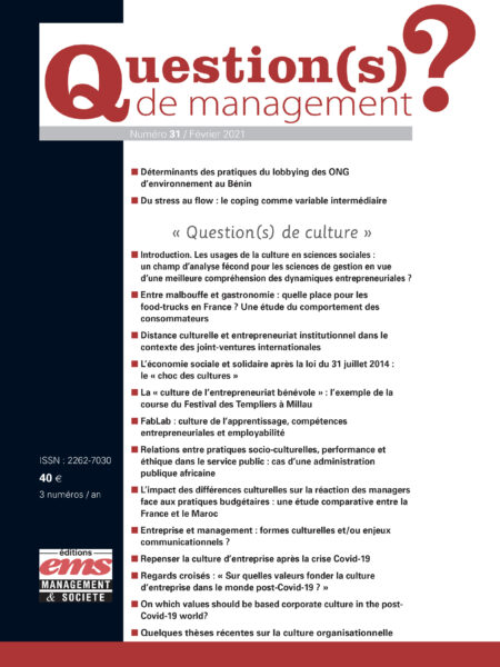 QUESTION(S) DE MANAGEMENT - N°31