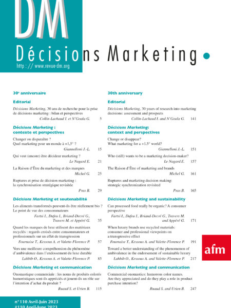 DÉCISIONS MARKETING – N°110