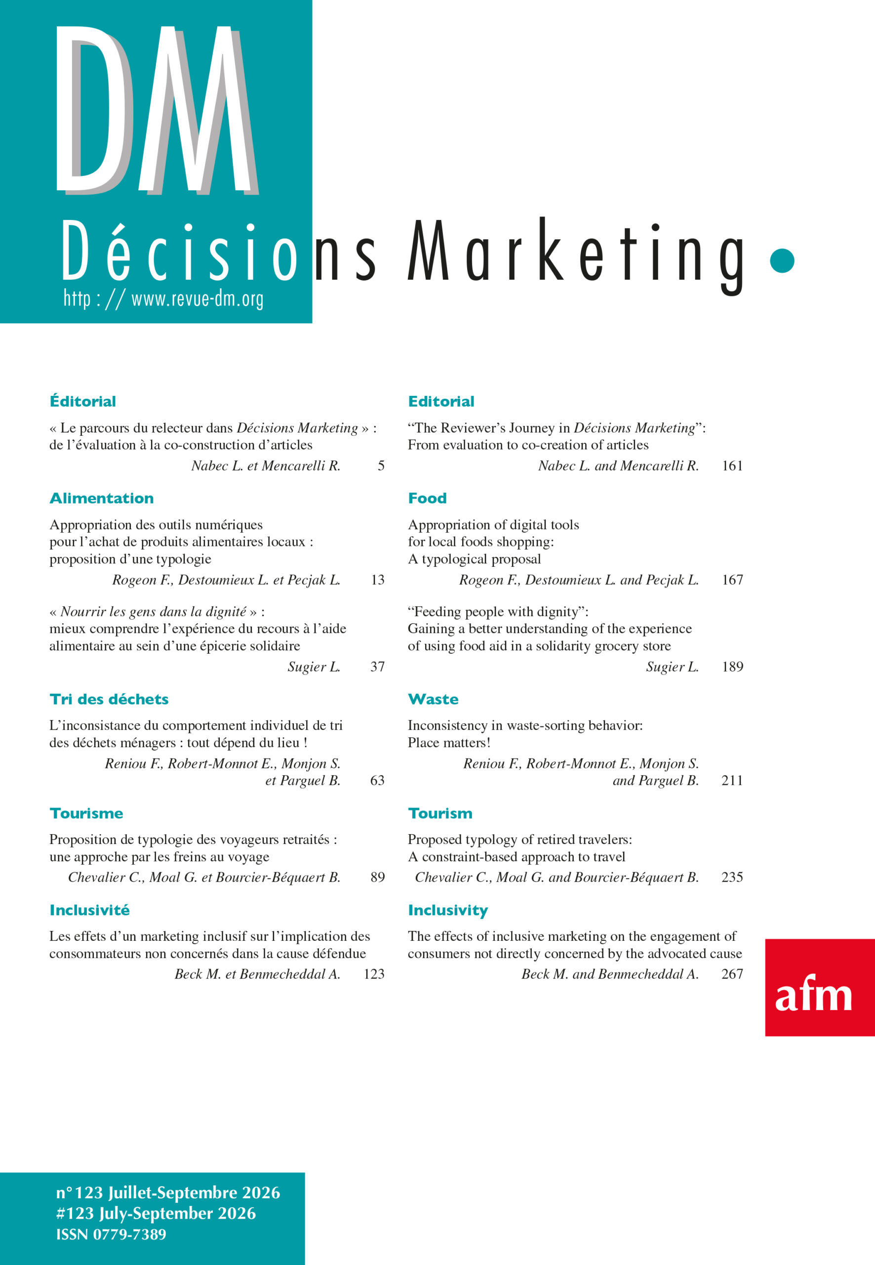 DÉCISIONS MARKETING – N°123